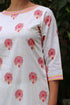 Cambric Cotton Kurta In Floral Block Print